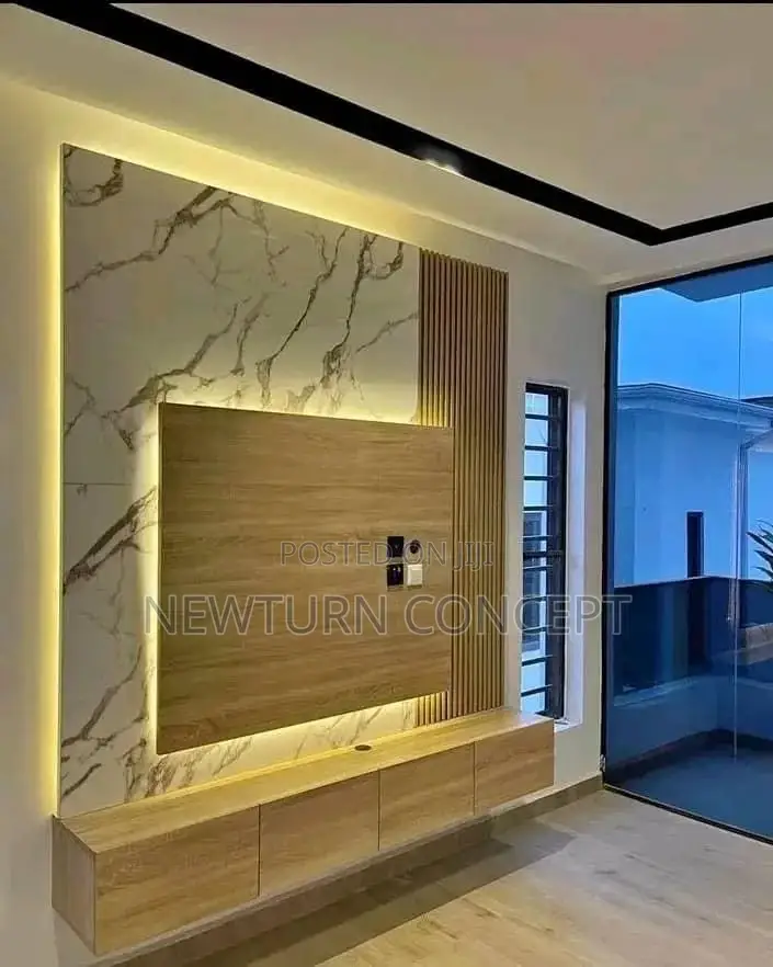 Tv Console With Panels