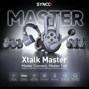 Synco Xtalk Xpro9 Wireless Intercom System With 9 Single-ear Headsets