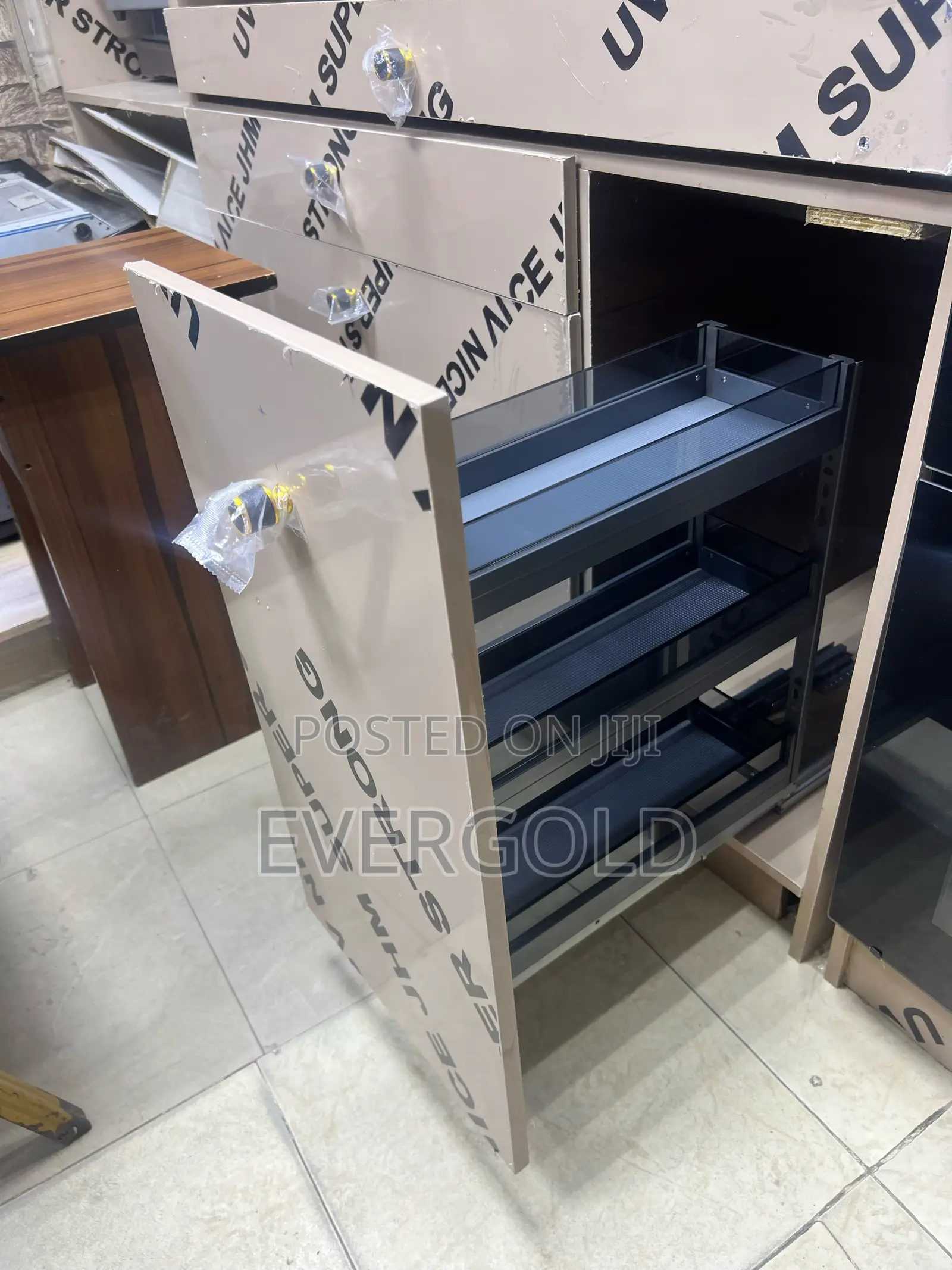 Drawer Spice Rack With Complete Accessories