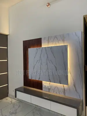 Marble Redish Brown Panel Tv-Stand  