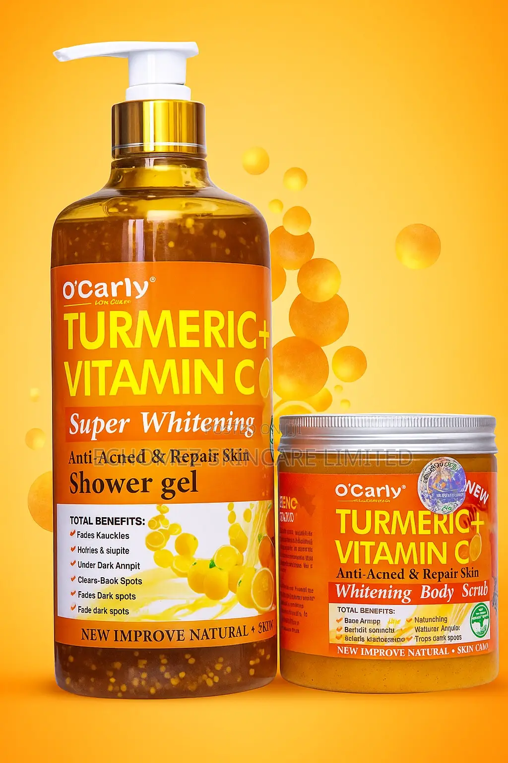 Tumeric + Vitamin C Set Scrub Shower Gel