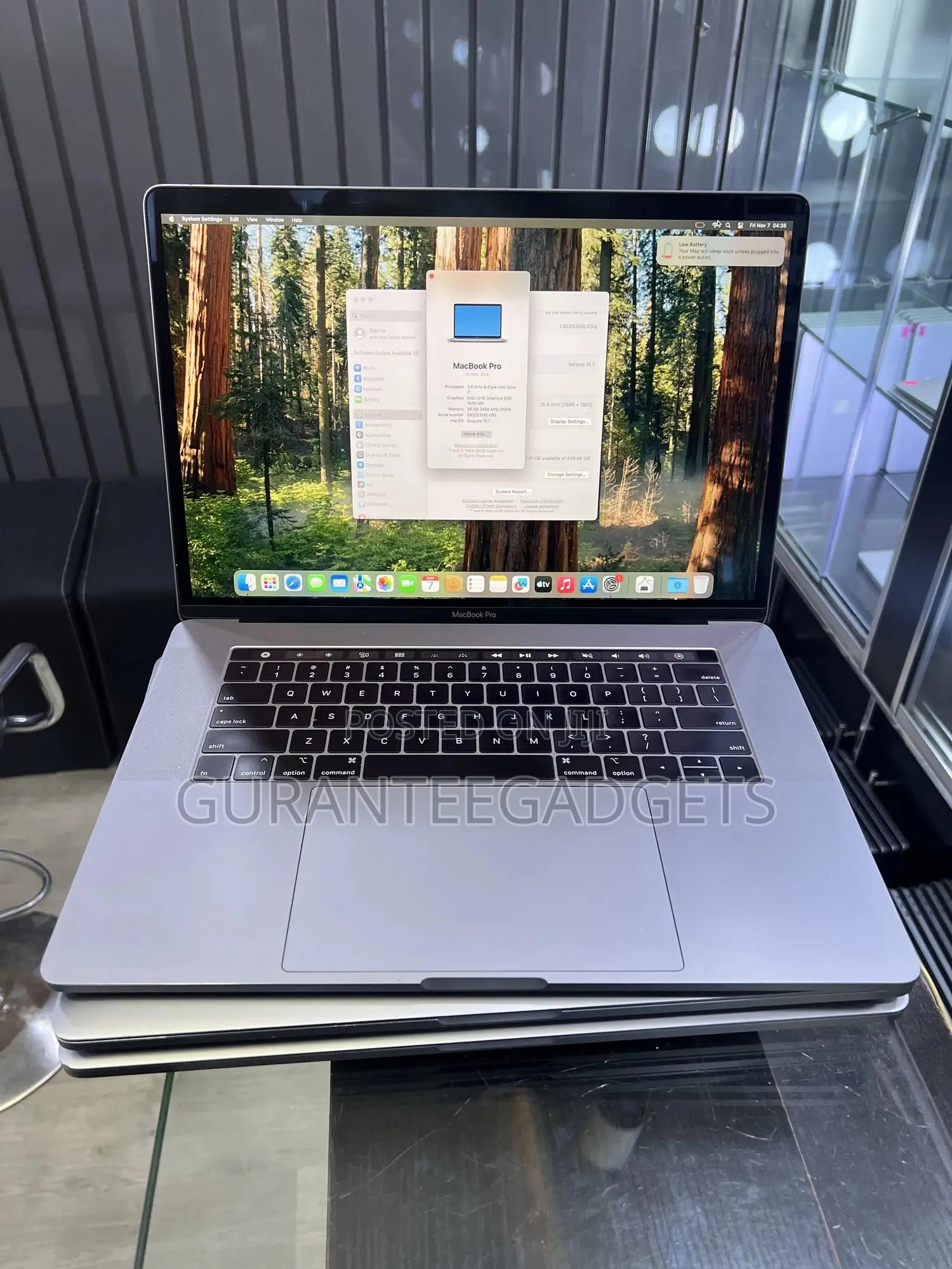 Laptop Apple MacBook Pro 2019 32GB Intel Core i7 SSD 512GB