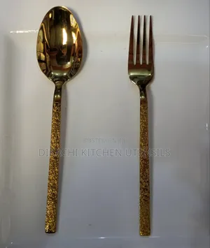 Scratch Stainless Gold and Fork