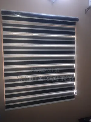 Neatly Used Window Blinds Black And White