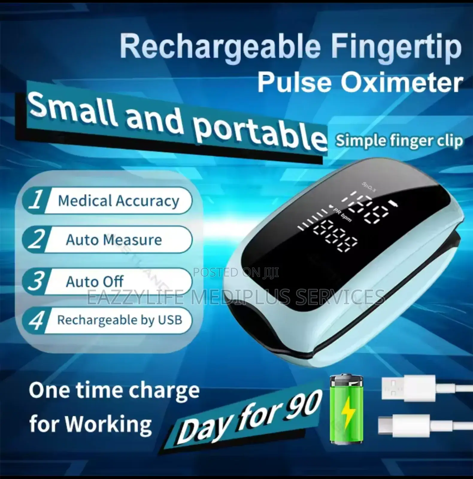 Rechargeable Pulse Oximeter