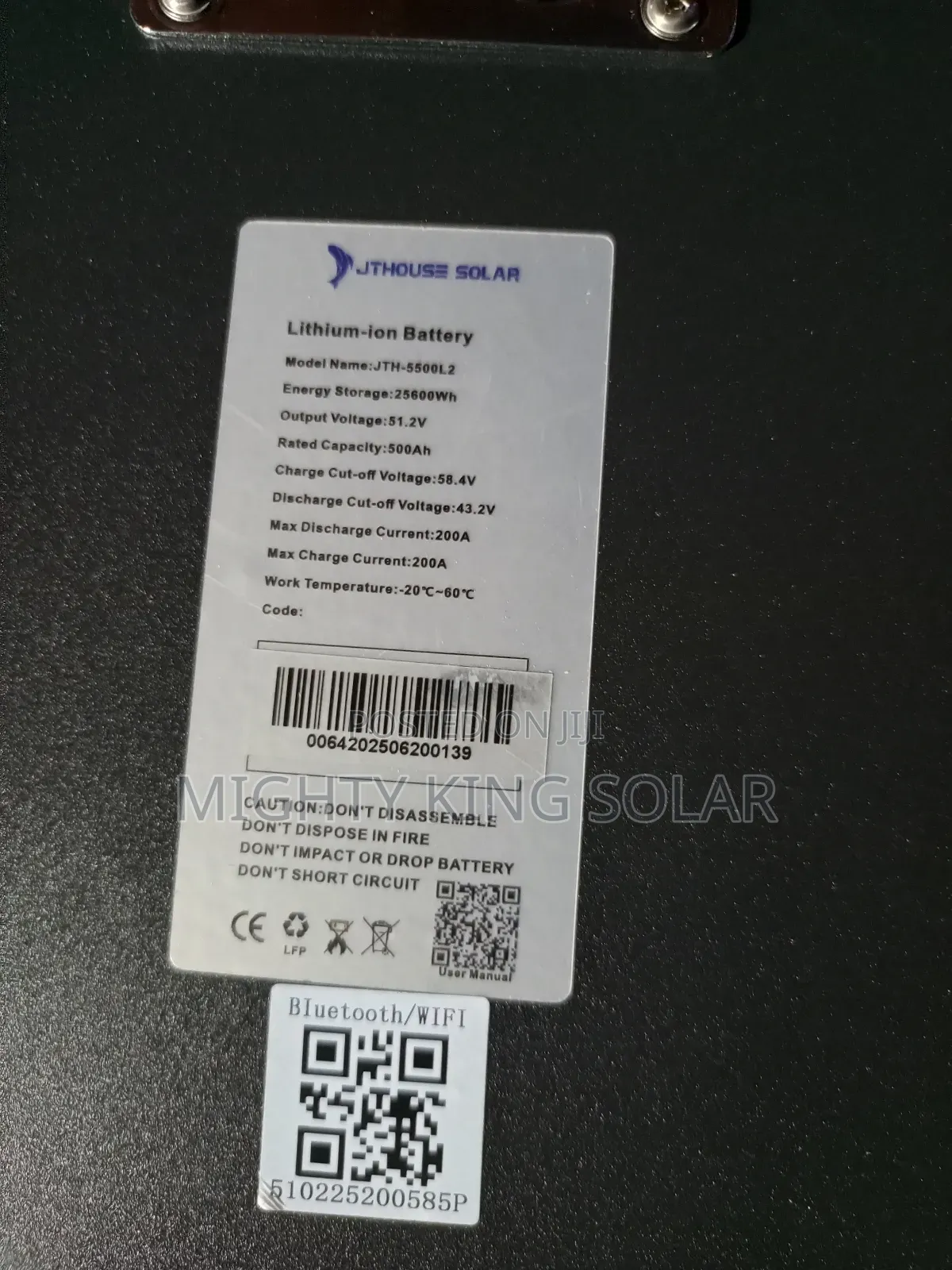25600kwh JTH Lithium Iron Battery
