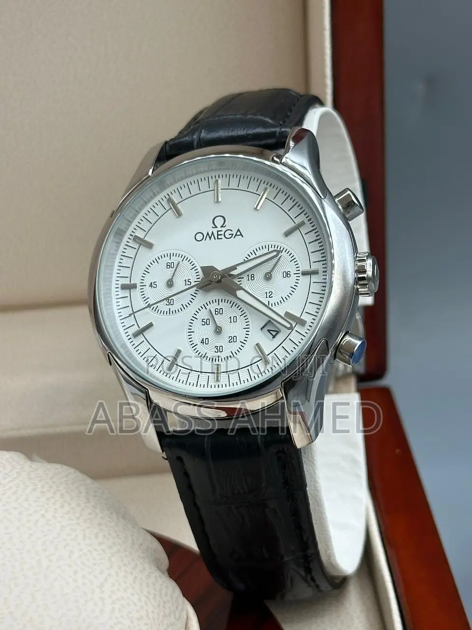 Omega Chronograph Genuine Leather
