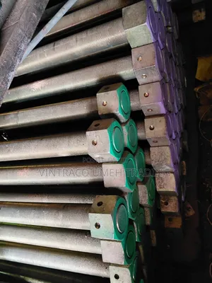 2 1/2 X 32"Long Stud Bolt and Nuts, Zinc Plated/Bi Chromate Treated