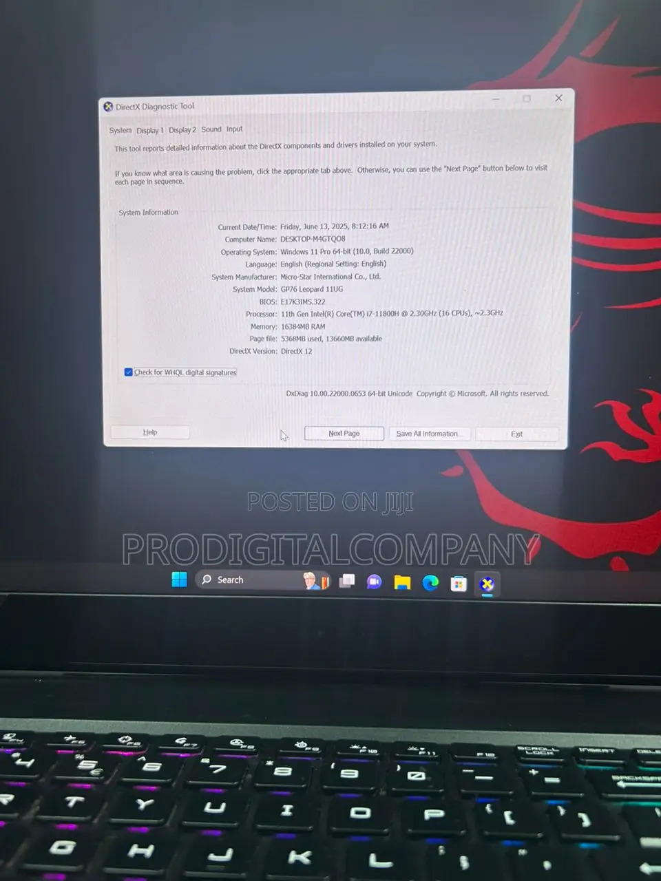 Laptop MSI GP75 Leopard 16GB Intel Core i7 SSD 512GB
