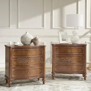 Solid Wooden Corner Table With Charging Station
