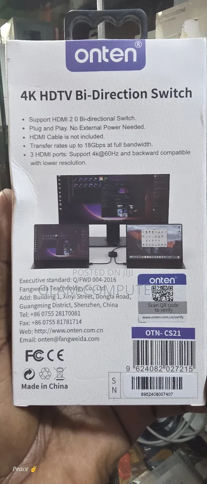 Onten Cs21 Hdtv Bi-directional Switch
