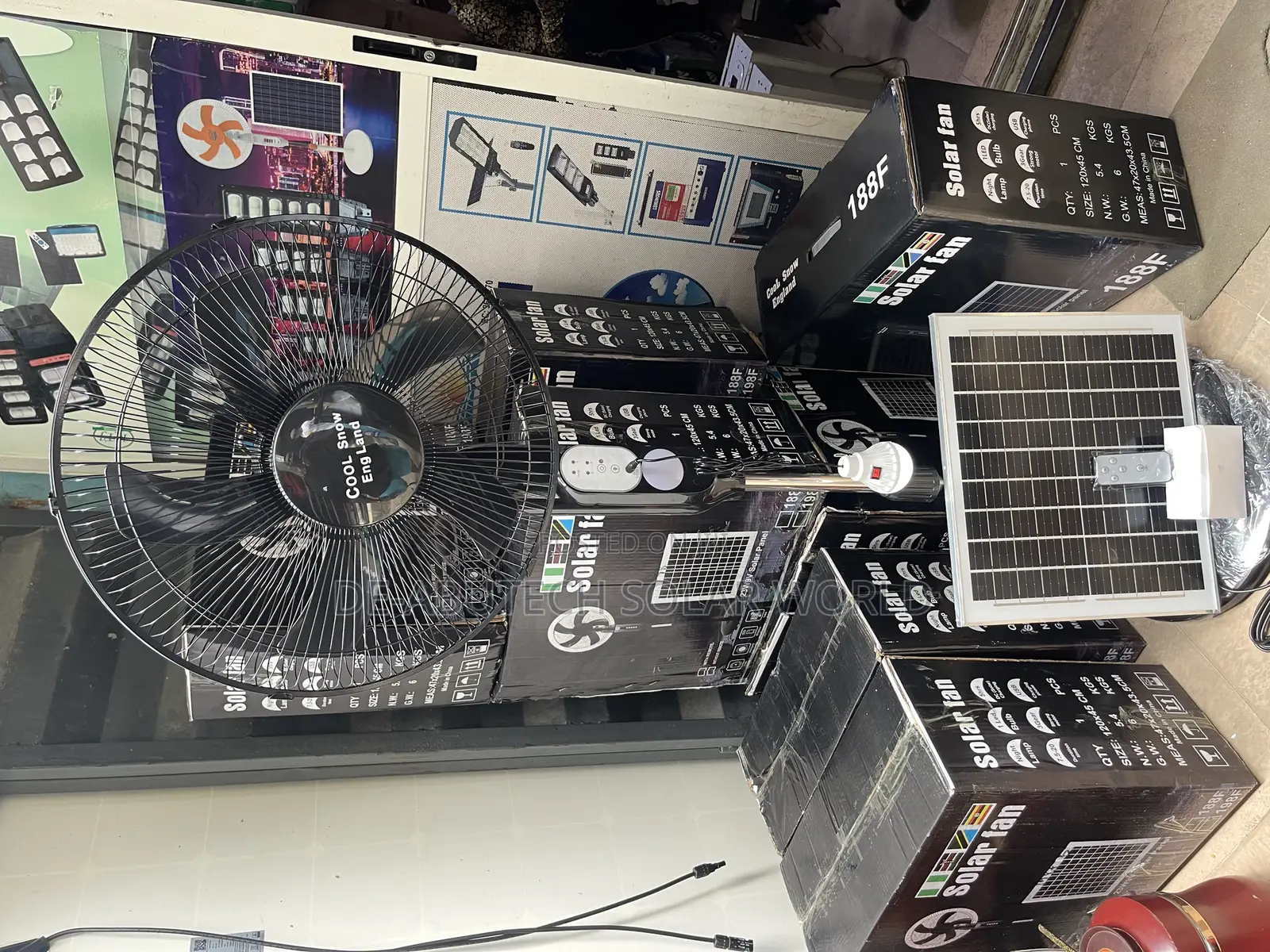 16 Inches Solar Fan With Remote Control and Panel