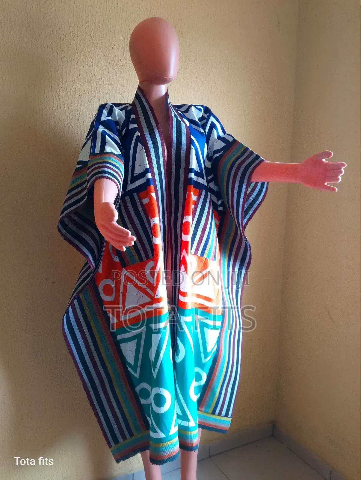 Aso Oke Ankara Kimono Jacket