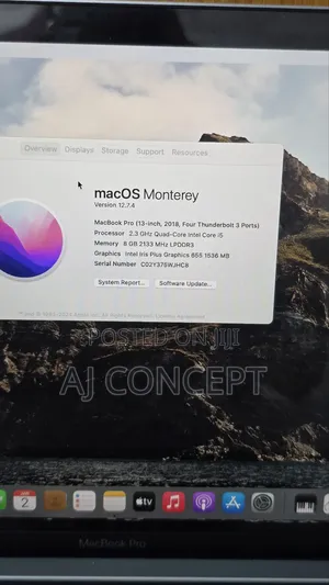 Laptop Apple MacBook Pro 2018 8GB Intel Core i5 SSD 250GB