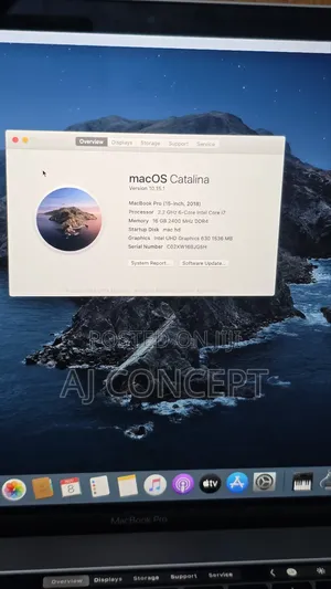 Laptop Apple MacBook Pro 2018 16GB Intel Core i7 SSD 250GB