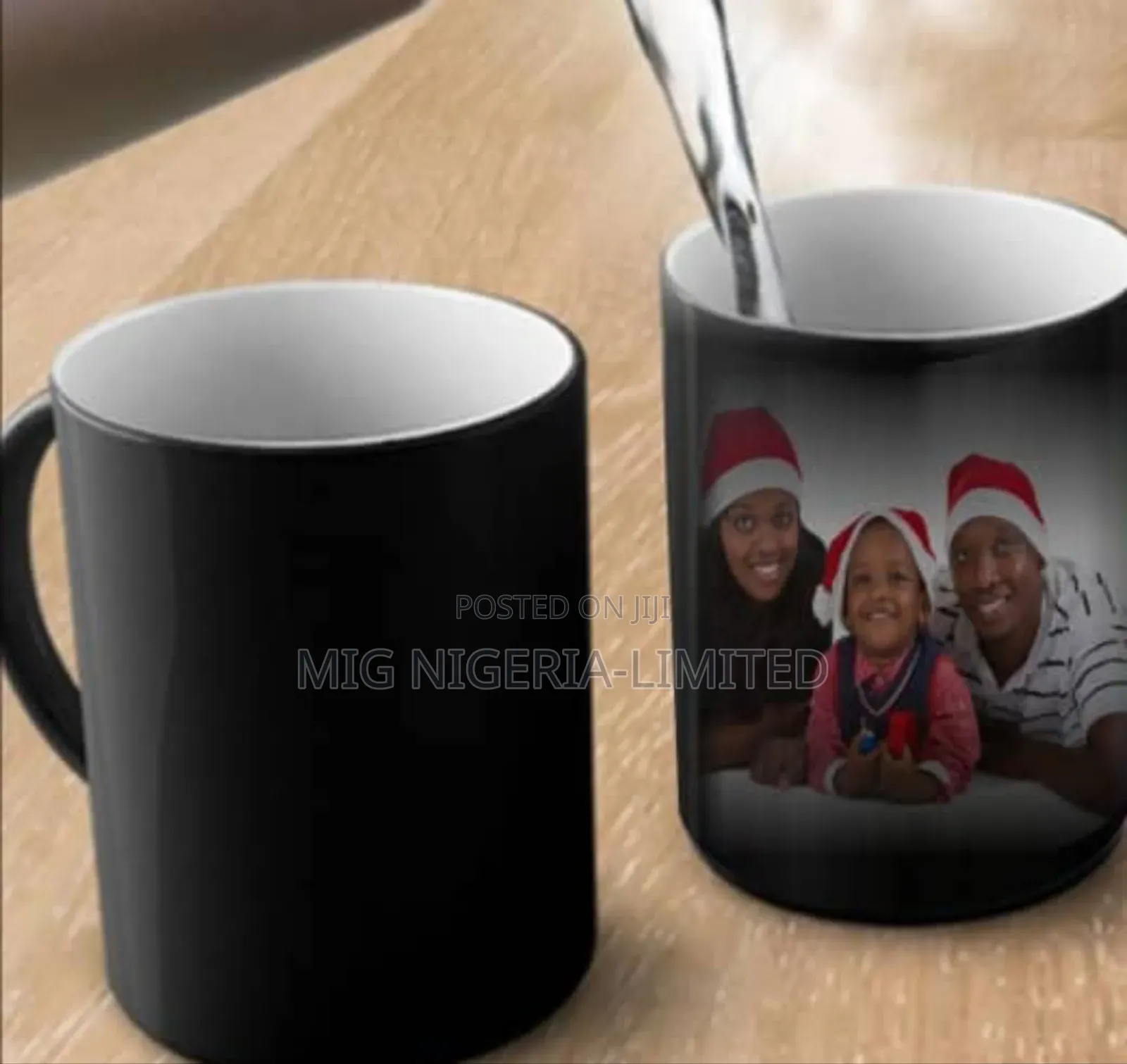 Ceramic Tik Black Mug,Couple's Home With Breakfast Coffee and Milk
Cup