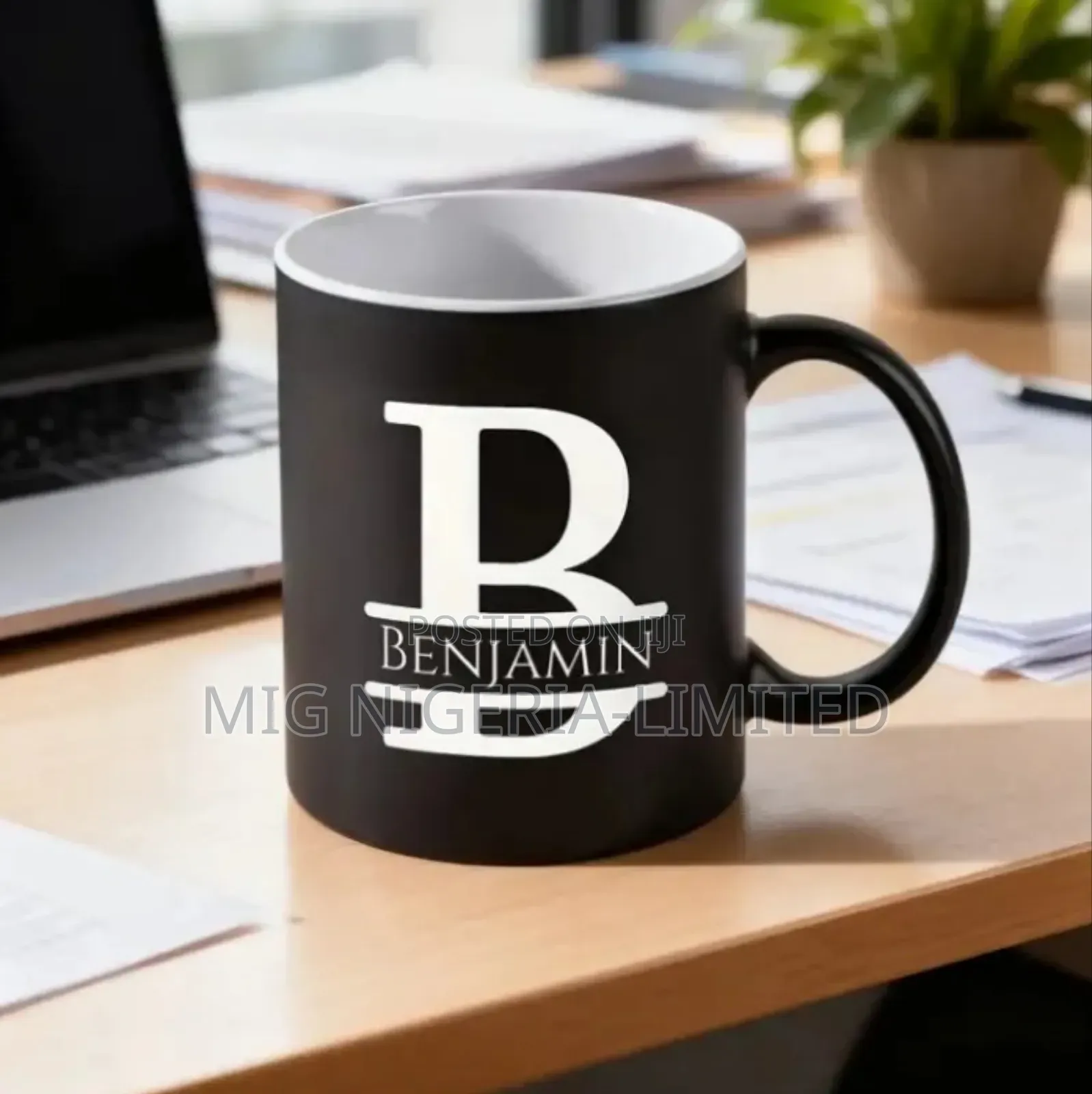 Ceramic Tik Black Mug,Couple's Home With Breakfast Coffee and Milk
Cup