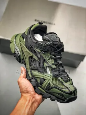 Verified Green Balenciaga Track 2 Sneakers