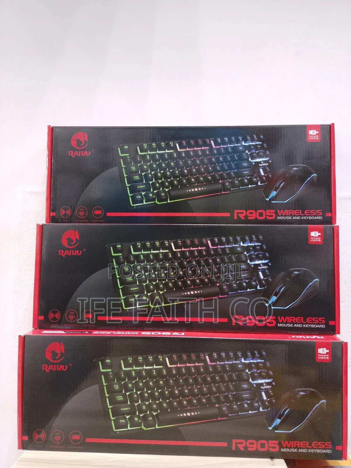 Raiku R905 Wireless Gaming Keyboard and Mouse Combo