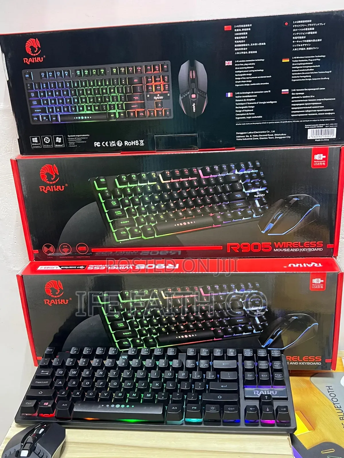 Raiku R905 Wireless Gaming Keyboard and Mouse Combo