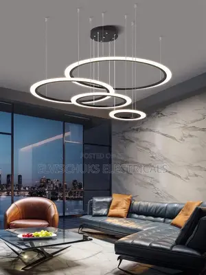4-in-1 Modern Ring Chandelier – Luxury Led Ceiling Light