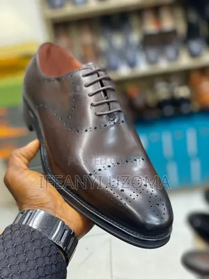 Brown and Black Leather Lace Up Shoe