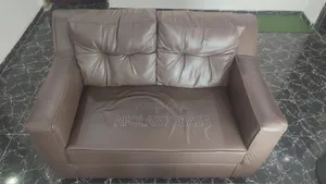 Brown Leather Sofa (Large 2 Seater)