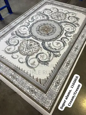 Sper Alams Cream Design Center Rug.