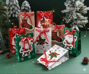 Christmas Gift Bags With Ribbon (Set of 25)