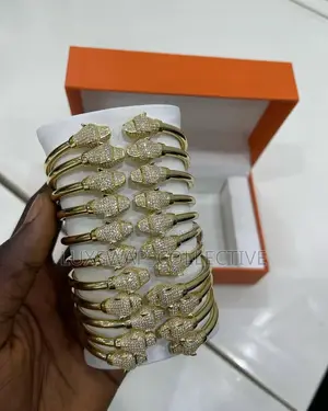 Gold Lion Head Bangles