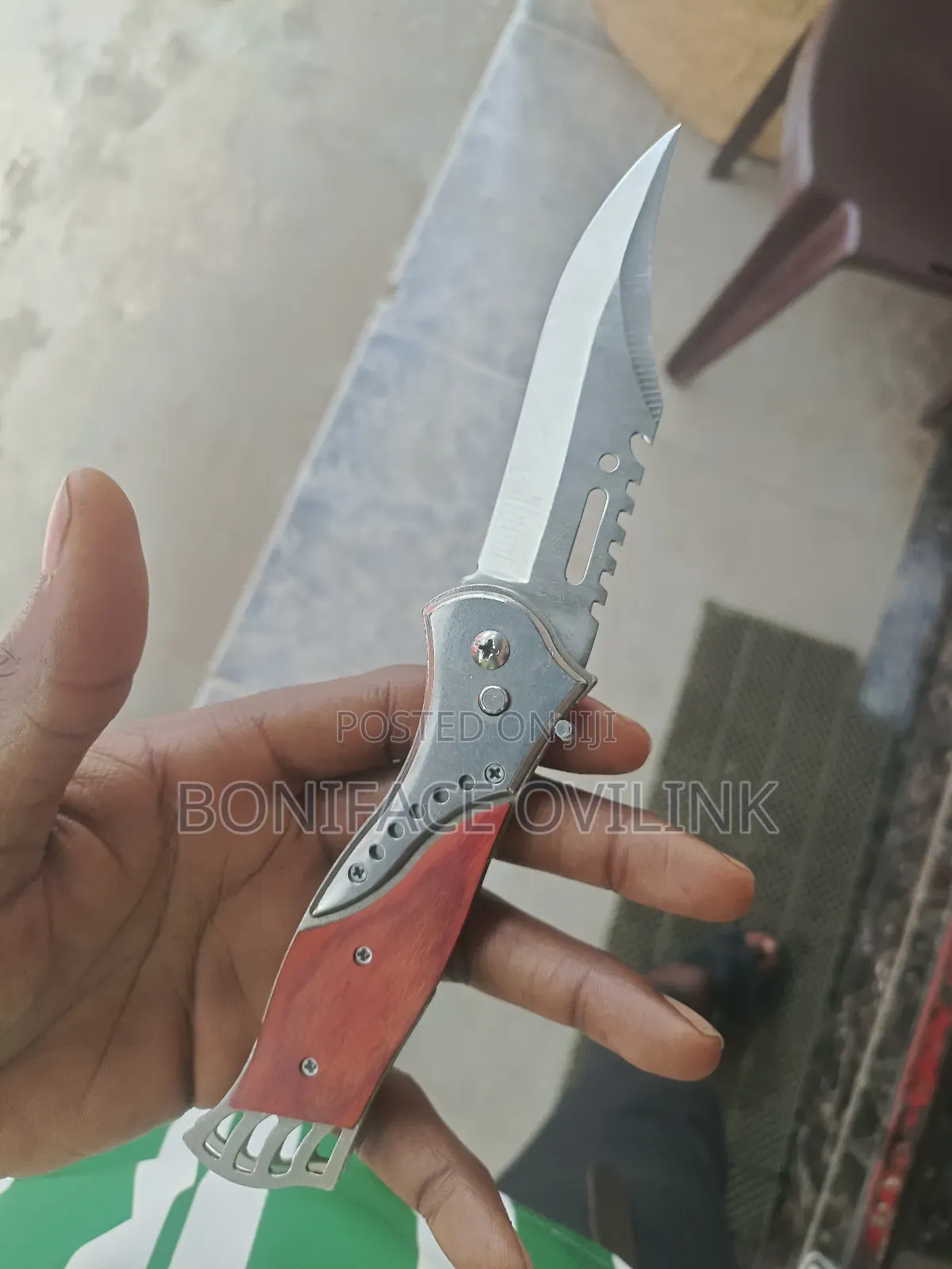 Button Lock Knife