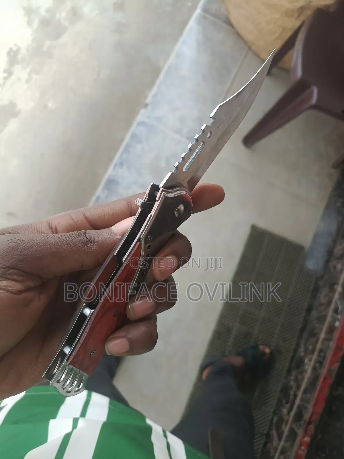 Button Lock Knife