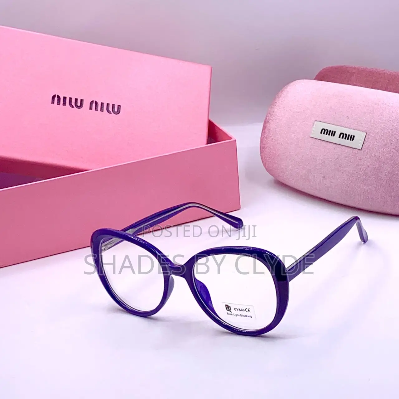 Miu Miu Style - Clear Frame Blue Light Blocking Glasses - New!