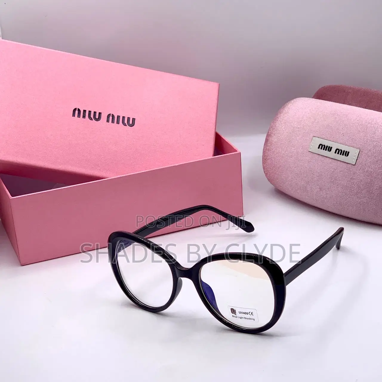 Miu Miu Style - Clear Frame Blue Light Blocking Glasses - New!