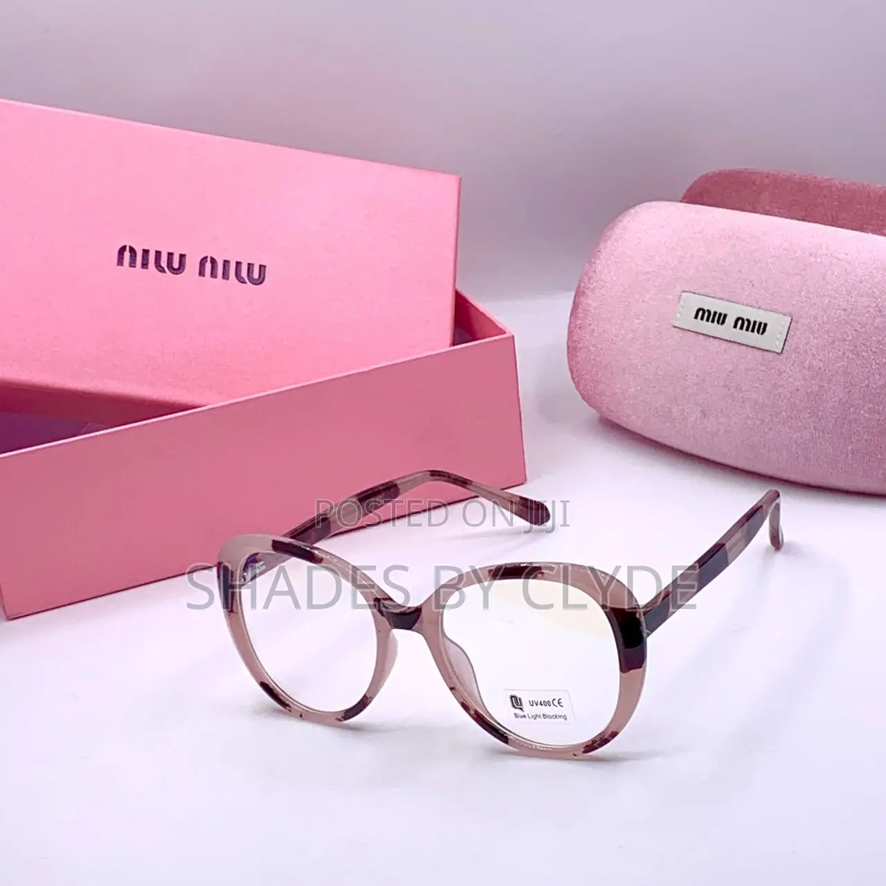 Miu Miu Style - Clear Frame Blue Light Blocking Glasses - New!