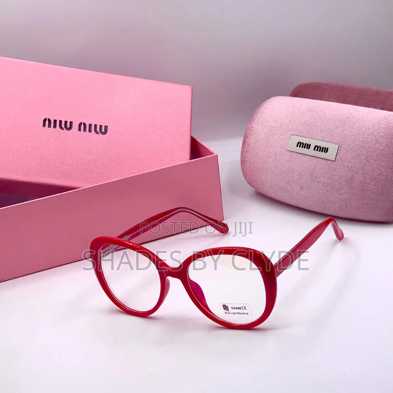 Miu Miu Style - Clear Frame Blue Light Blocking Glasses - New!