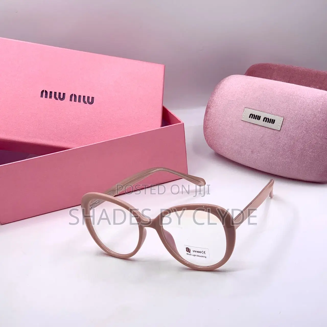 Miu Miu Style - Clear Frame Blue Light Blocking Glasses - New!