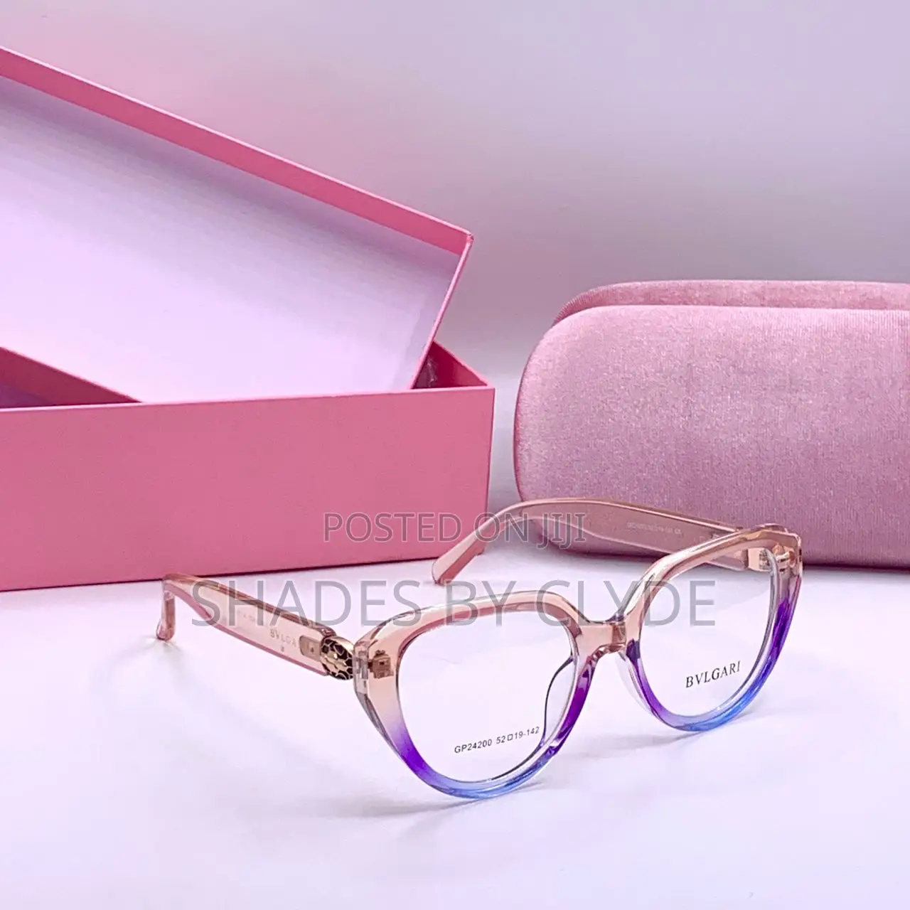 Authentic Bvlgari Eyeglasses -Translucent Frame -Gradient Lenses -New!