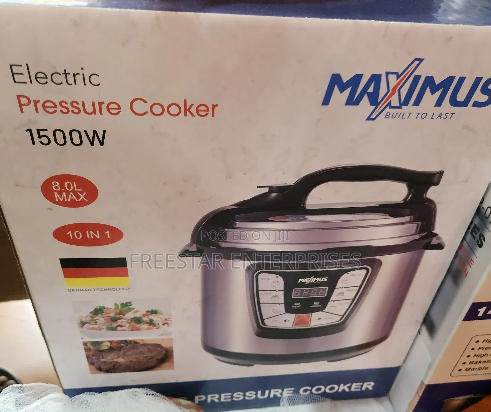Maximus Electric Pressure Cooker. 8l 10 in 1