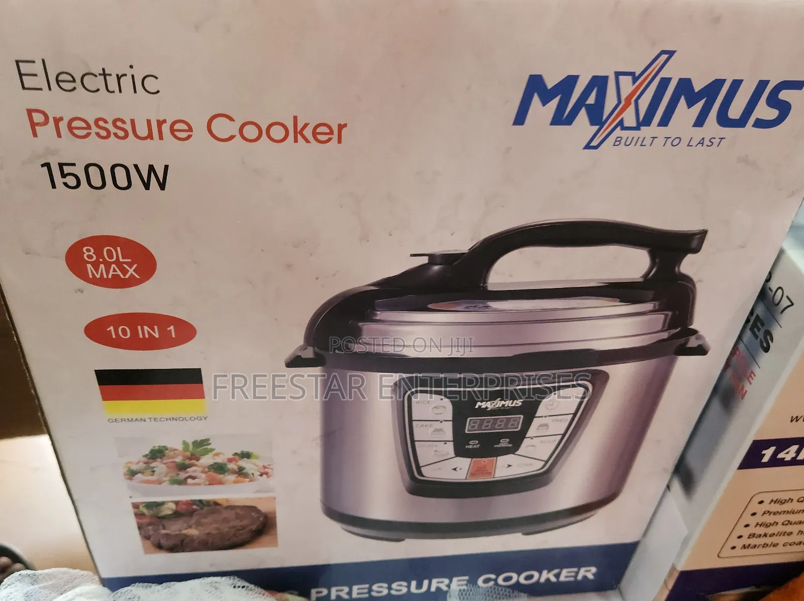 Maximus Electric Pressure Cooker. 8l 10 in 1