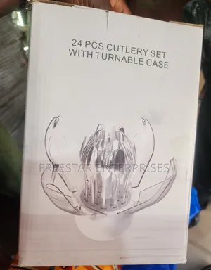 24 Cutlery Set With Turntable Case