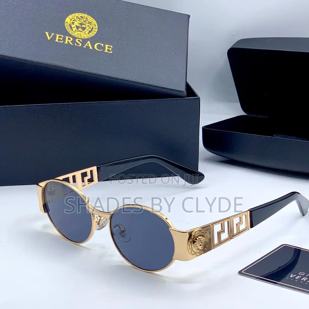 Authentic Versace Sunglasses - Gold Frame, Brown Lenses - New in Box!