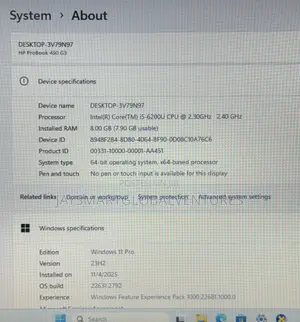 Laptop HP ProBook 450 G3 8GB Intel Core i5 HDD 500GB