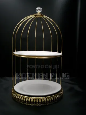 Two-Tiered Ceramic Display Stand