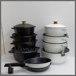 Ucc Life 11-Piece Granite Cookware Set.
