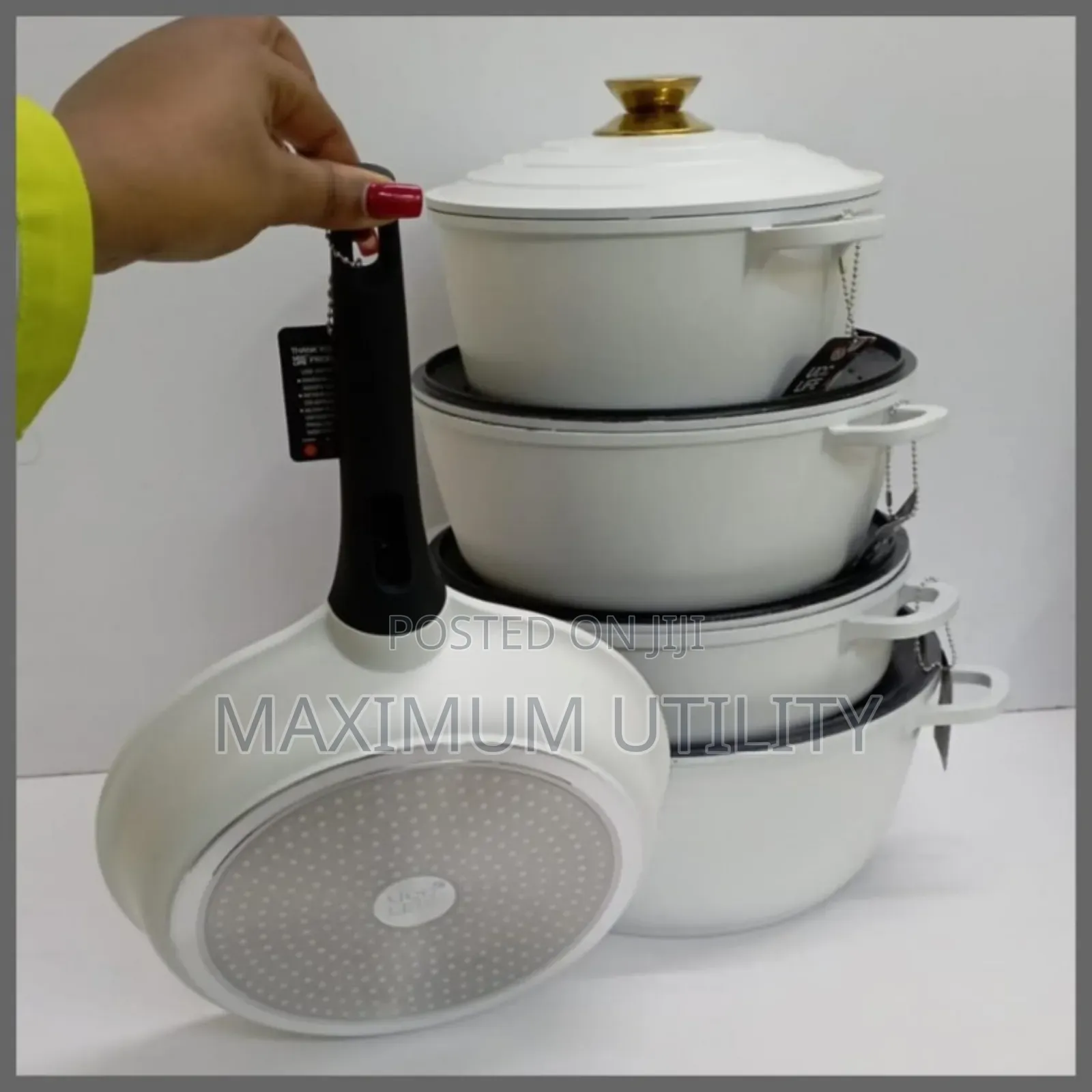 Ucc Life 11-Piece Granite Cookware Set.