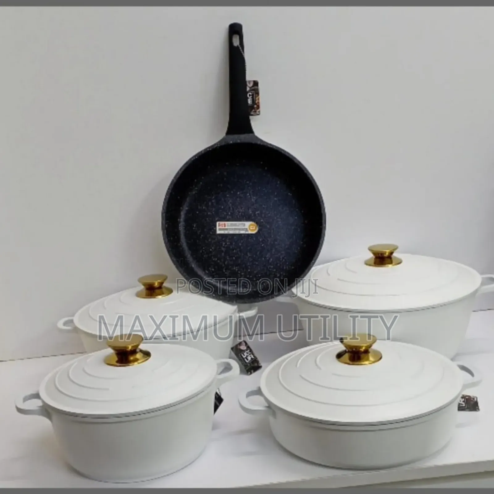 Ucc Life 11-Piece Granite Cookware Set.