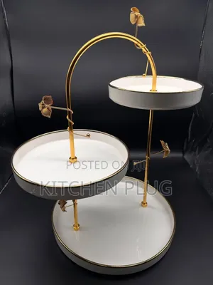 Three-Tier Ceramic Serving / Display Stand
