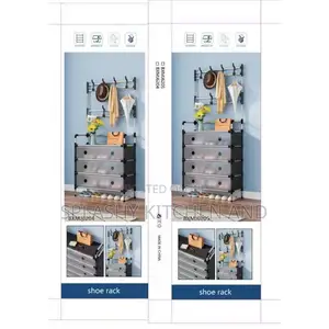 Multifunctional Shoe Rack and Hat Rack With Cover