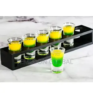 6 Hole Wooden Tequila Rack